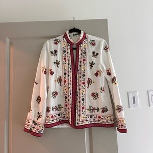 Zara floral embroidered long sleeve size xs